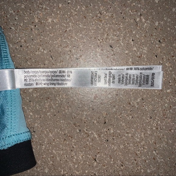 VS Lightweight Blue Strappy Sports Bra Sz 32C - Picture 6 of 6